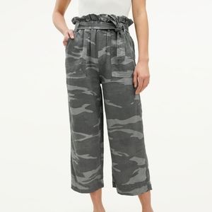 NWT Splendid Vintage Olive Camo Ryland Paperbag Pants S